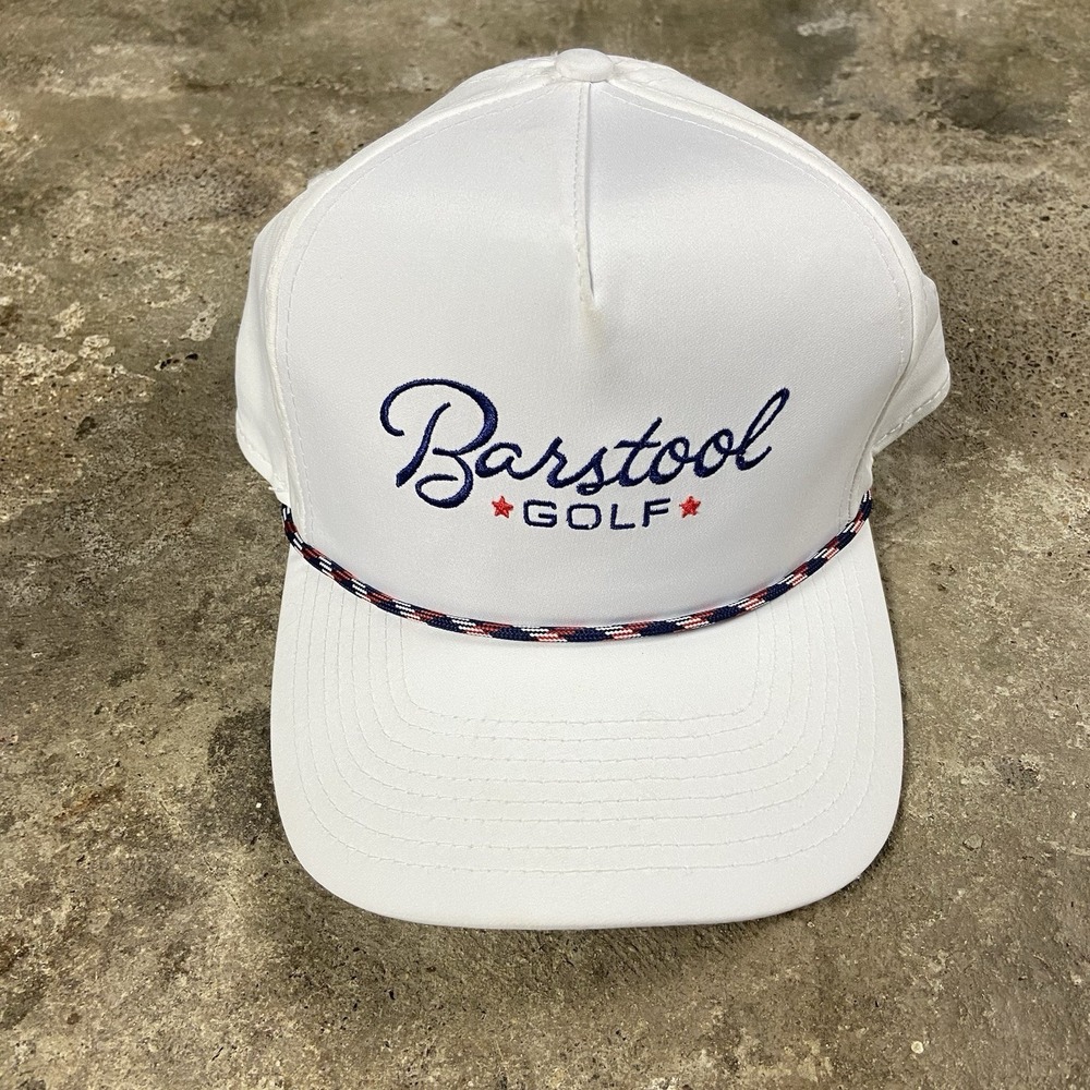 Imperial Barstool Sports Golf Hat Snap Back Adjustable White Embroidered Logo